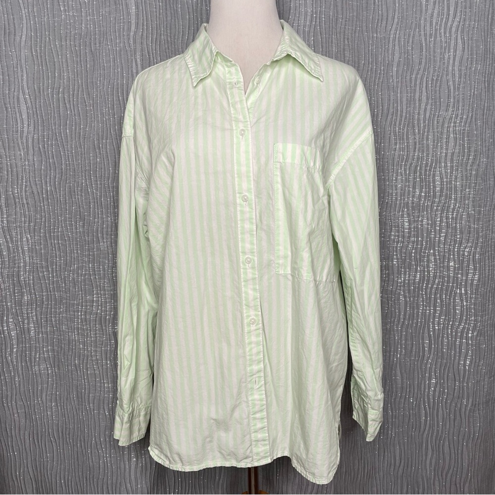 Lou & Grey oversized striped button down